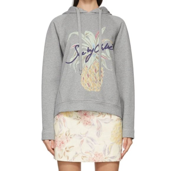 See By Chloe pineapple print gray hoodie - Picture 3 of 11
